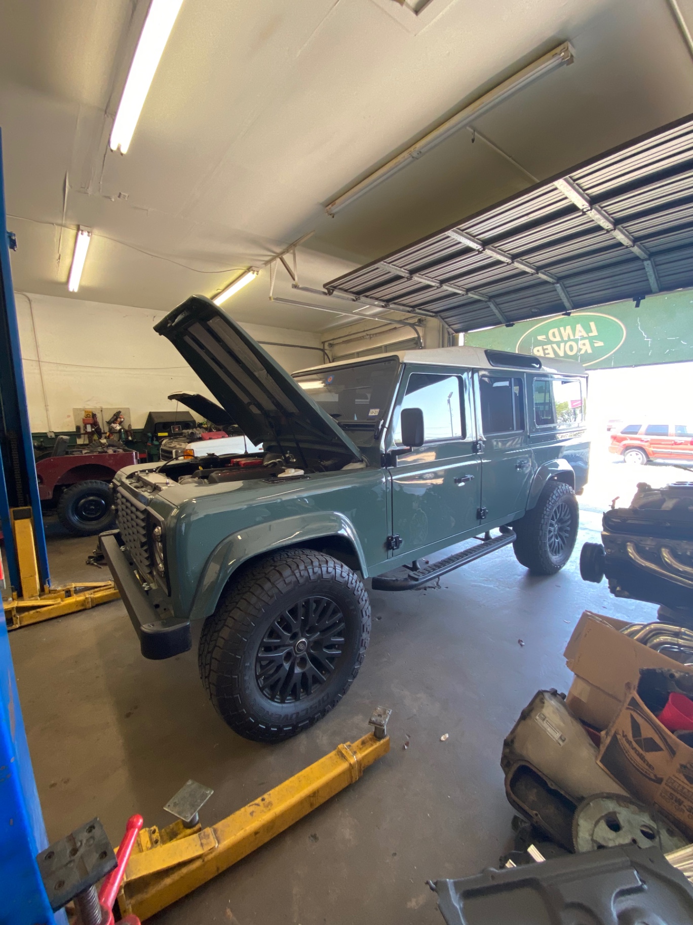 Keswick Defender 110 in the shop