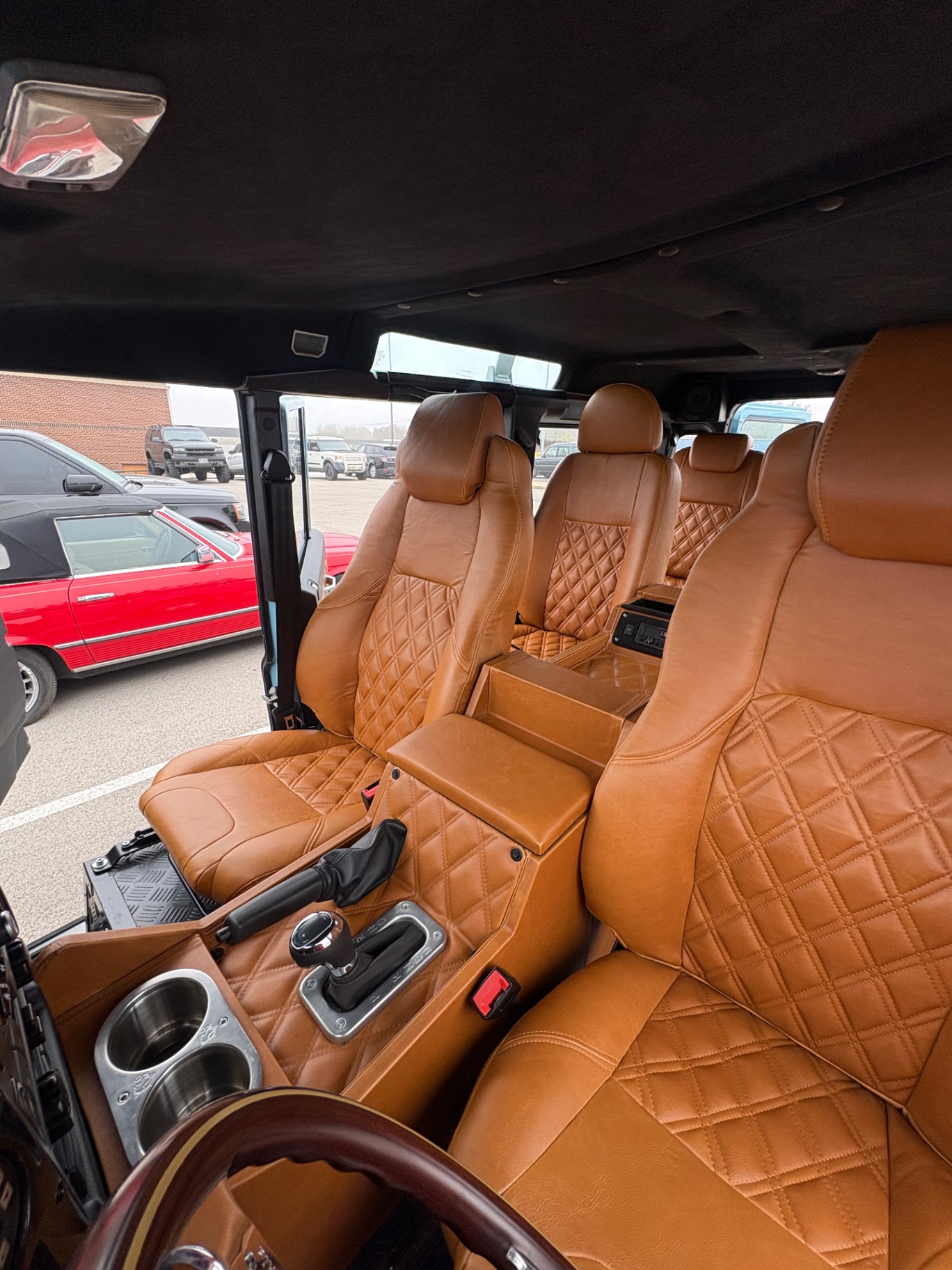 Middle row leather seats